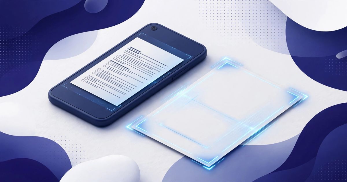 Dociq document scanner app scanning a paper document